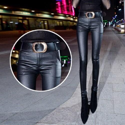 Plus size pants women slim trousers work leggings women Sexy high waist Skinny stretch pencil pants black thick leggings women