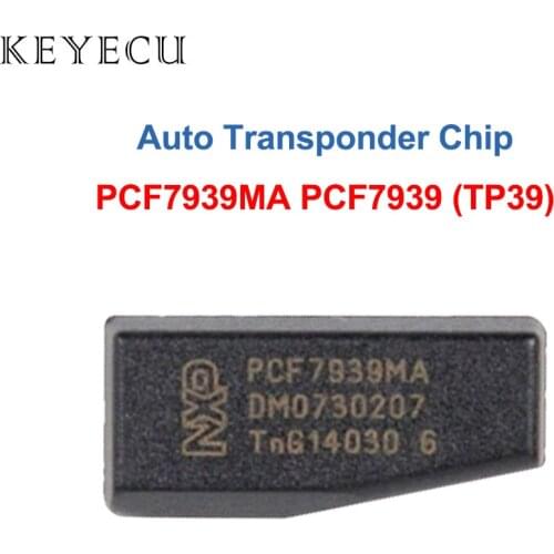 Keyecu PCF7939MA PCF7939 (TP39) Blank Chip for Renault Auto Car Key Carbon Chip Original Transponder Chip