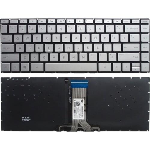 New FOR HP Pavilion X360 14-BA 14T-BA 14M-BA 14-BS Laptop Keyboard US Backlit SILVER