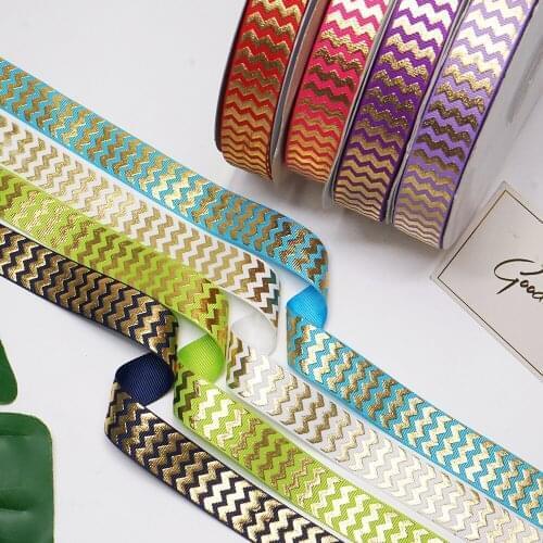 Foil Ribbon Free shipping 7/8" 50 yards printed grosgrain ribbon I2201597