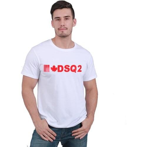 DSQ Summer Men Women T Shirt DSQ2 Print Friends T-shirt Casual Short Sleeve Tops Female T Shirts Camisetas Mujer Woman Clothing
