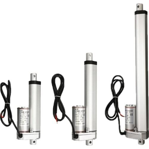 DC12V Electric Motor Linear Actuator 750N 2-18 Inch 330lbs For Electric Self Unicycle Scooter Input Voltage Alloy Range Aluminum