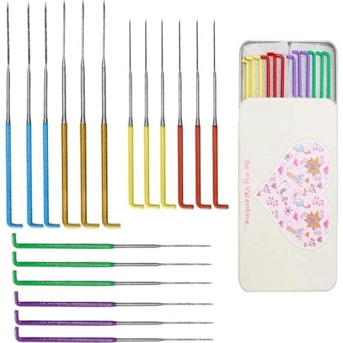 LMDZ 18 pcs 6 Colors Wool Felting Needles Felt Tools Needle Starter Beginners DIY Craft Felting Needles with Iron Box