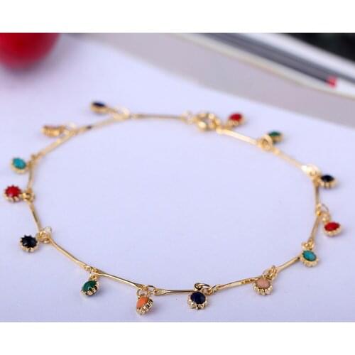 Fashion Trendy Gold Bracelets Bangles Beads Hand Jewelry Dainty Elegant Chain Bracelet Charm Pendants Bangles For Women