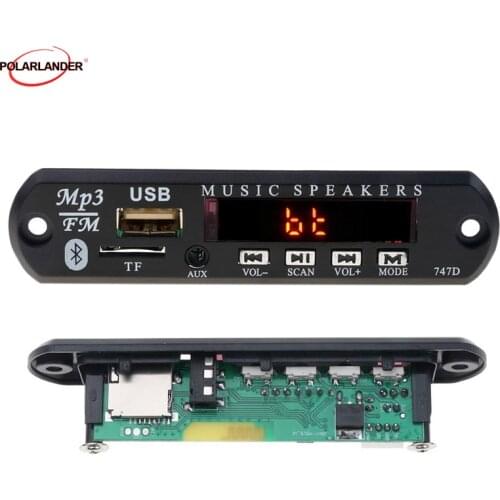 MP3 Player Decoder MP3 Player Board 12V WMA Bluetooth AUX Audio Receiver TF Car Kit USB 3.5 Mm FM Radio