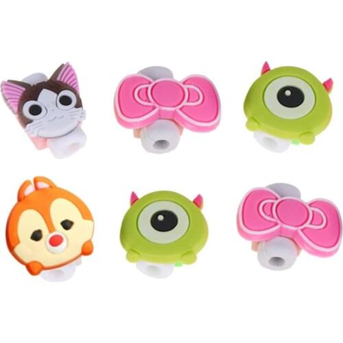 Cartoon Cable Protector Data Line Cord Protective Cover Charging Cable Winder Cover For iPhone USB Charging Cable