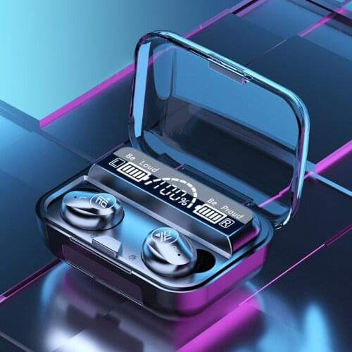 M16 TWS BT5.1 Bluetooth Earphone Large-screen LED Digital Display Touch Control Bluetooth 2000mAh Earbuds For Mobile Charging