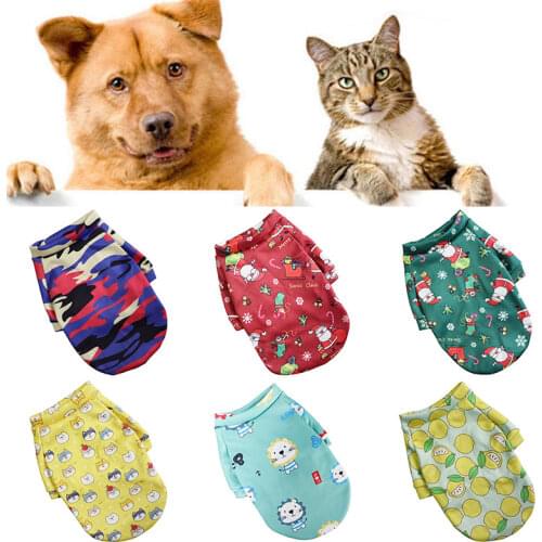 1PC Cute Print Small Dog Hoodie Coat Winter Warm Pet Clothes for Chihuahua Sweatshirt Puppy Cat Pullover Dogs Pets Clothes