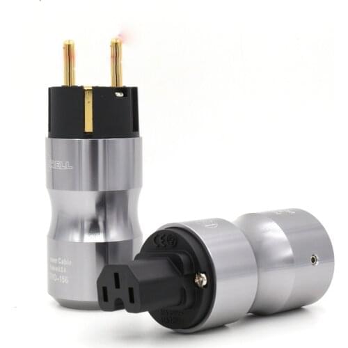 Pairs krell Schuko version 24k gold plated audio power plug for audio power wire