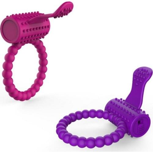 Penis Vibration Ring Delay Premature Ejaculation Cock Vibrator Clitoris Massager Lock Fine Sex Toys for Men