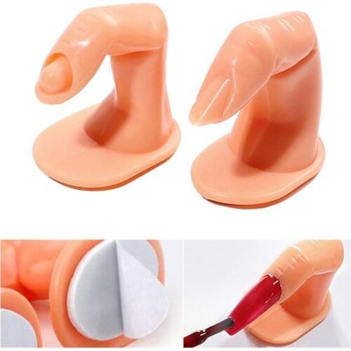 Plastic Practice Fake Finger Nail Art Model Finger Tool Adjustable DIY Acrylic UV Gel Manicure Nail Tools for Practice Training