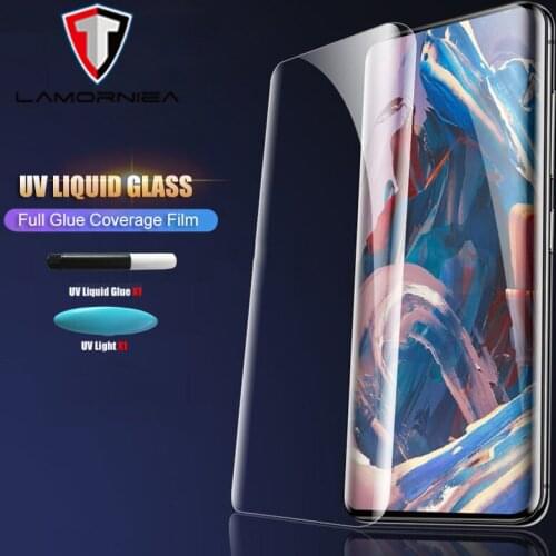 UV Liquid Full Glue Tempered Glass For OnePlus 7 Pro Case Friendly Screen Protector Cover One Plus 7 Pro Oneplus7 Glass Film