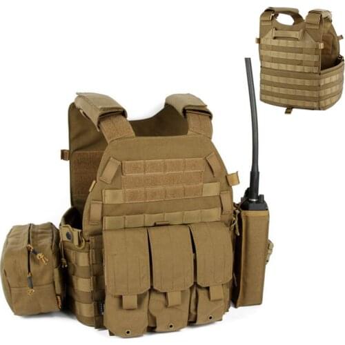 Military Equipment Tactical Vest Nylon Molle Body Armor Hunting Airsoft Accessories Accessory Bag Combat Gilet Camo CS War Game