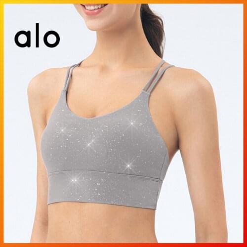 Alo Yoga Womens Sports Bra Fitness Yoga Underwear Gym Workout Shaping Tube Top Sexy Fashion Breathable DS104