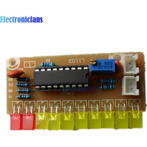 10-band Audio Level Indicator LM3915 Funny Strip/Dot Indicator DIY Kit Suit 9V-12V DC For Arduino