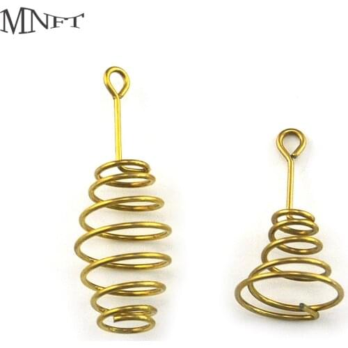 MNFT 10Pcs Explosion Hooks Spring Spiral Explosion Hook Springs Carp Fishing Bait Accessories