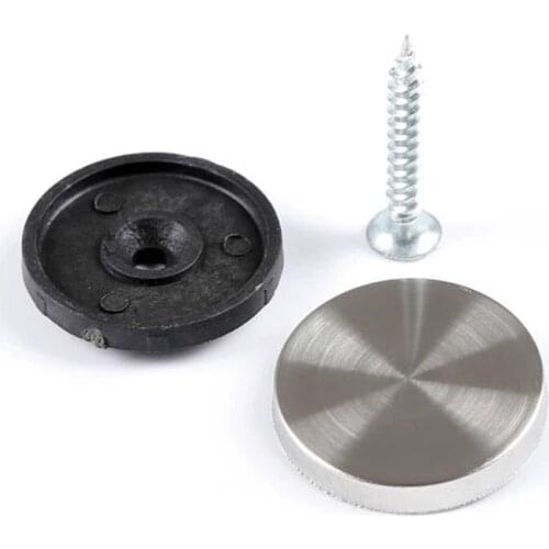 12 Set Stainless Steel Screw Decorative Cover Advertising Nail Glass Fixed Mirror Nail for Upholstery Tacks Hardware Accessories