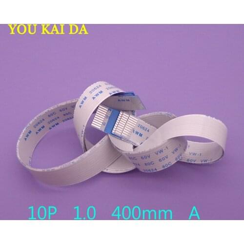 2PCS FFC FPC 10pin flat flexible cable 0.5mm pitch 10 pin forward Length 400mm Width 5.5mm Ribbon 10p Flex Cable