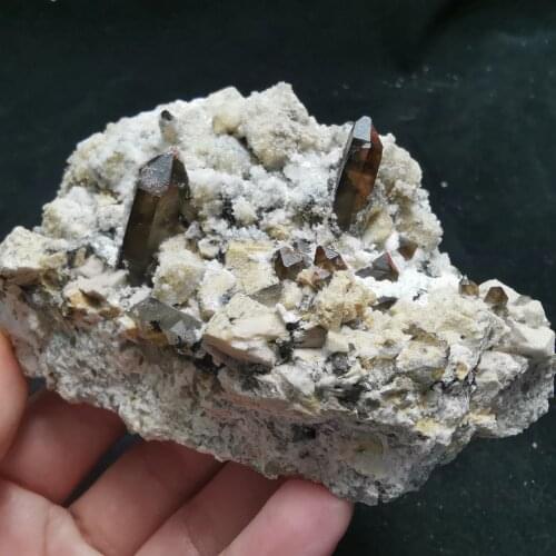 208gSymbiotic healing energy of rare natural crystal hexagonal point feldspar