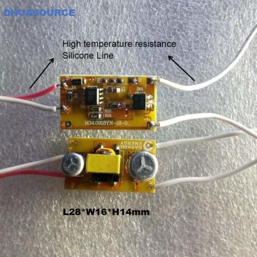 3pcs DIY Mini LED Power Supply AC/DC Adapters 8W/18W 120mA Driver 200-260V To DC30-160V Factory direct sale Free shipping