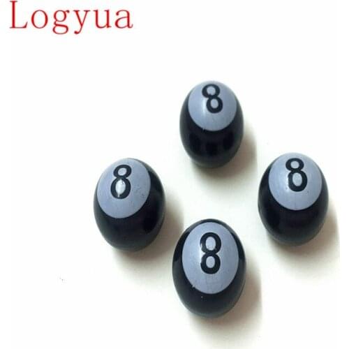 4Pcs/Lot Universal car tire valve caps auto cap for Motorcycle bikes wheels rims black no.8 balls