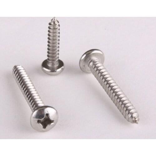 5PCS 0484 5.5mm Thickness Stainless Steel 304 Round Pan Head Self-Tapping Screw M5.5 * 25