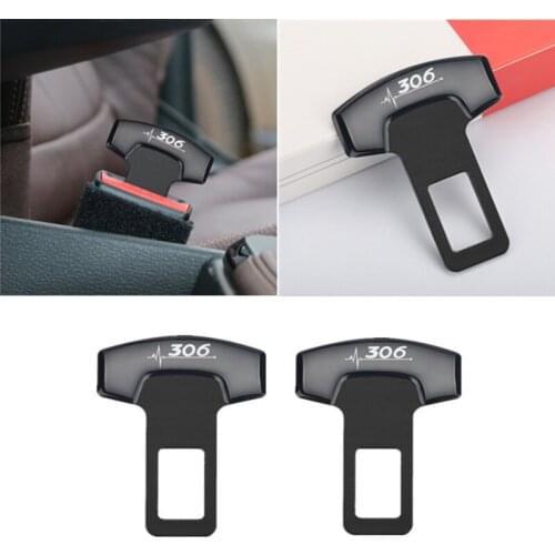 For Peugeot 306 accessories Car Belt Buckles Safty Belt Alarm Canceler Stopper 2pcs