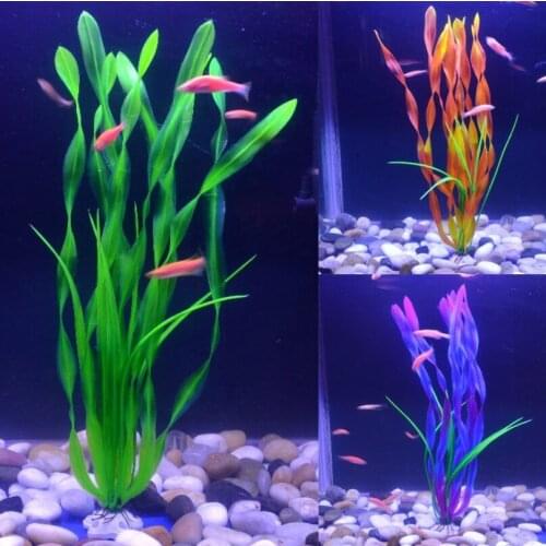 1PC Artificial Plastic Water Plant Grass Aquarium Decorations Plants Fish Tank Grass Flower Ornament Decor Aquatic Accessories