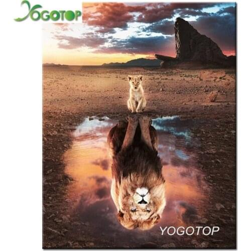 Diy Diamond Painting Round Square Kit my heart have lion Home Decor 5D Full Display Embroidery Handicraft Animal Wall Art YY1730