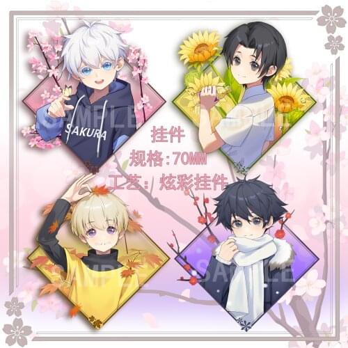 Anime Jujutsu Kaisen Gojo Satoru Inumaki Toge Badge Souvenir Button Brooch Pin Medal Keychain Bag Pendant Decorate Metal Medal