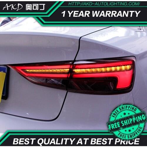 AKD Car Styling for Audi A3 Tail Lights 2013-2019 A3 LED Tail Lamp LED DRL Dynamic Signal Brake Reverse auto Accessories
