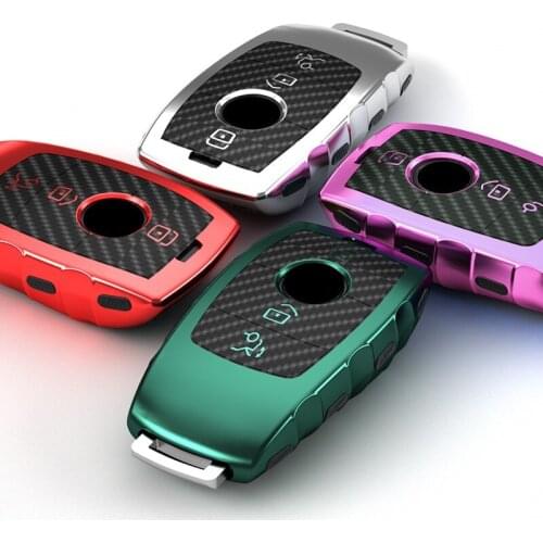 TPU+Carbon fiber grain Key Cover Case Remote Key Cover Shell For Mercedes Benz E Class W213 E200 E260 E300 E320