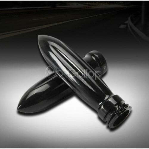 Black Aluminum Bullet Hand Grips For Kawasaki VN Vulcan 700 750/For Honda Shadow Aero Phantom VLX 750 1100 Bobber
