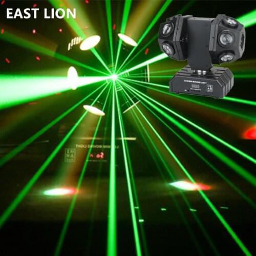 Double Arm Laser Moving Head Led Scenarios Stage Lighting Bar Mini Beam Color Light Globe Rotating Disco Flash Ball For Party