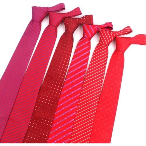 Red Tie For Men Women Classic Striped Neck Tie Suits Casaul Stripe Ties For Party Business Slim Mens Necktie Adult Gravatas