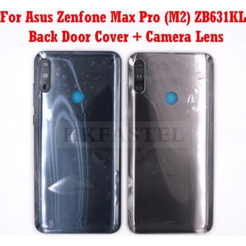 New Original ZB631KL housing For Asus Zenfone Max Pro (M2) ZB631KL Back Cover Battery Door Camera Lens With Power volume Button