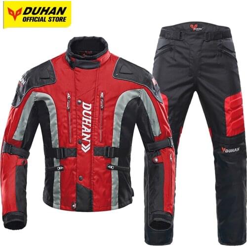 DUHAN Motorcycle Jacket Motocross Winter Autumn Moto Jacket Protective Chaqueta Moto Waterproof Mens Jacket Motorcycle Suit