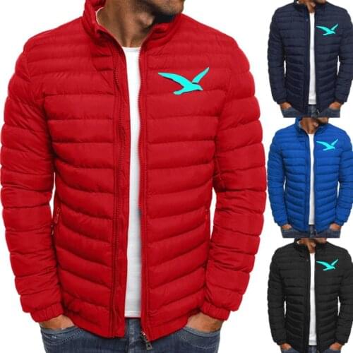 ZOGAA Mens Parka Jacket Winter Coat Men Cotton Puffer Jacket Solid Plus Size Overcoat Zipper Streetwear Casual Jacket Men