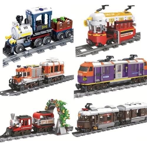 923PCS Technic Trains Track Railway Rails Sets Model Building Blocks Brick Toy Compatible All Brands Christmas Gift For Kids