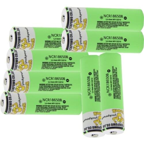 Ncr18650b YECKPOWO 18650 battery 3400mah li-ion batteries 3.7V rechargeable akkumulator pointed top 18650 charger fast delivery
