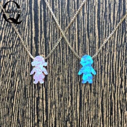 New Opal Boys & Girls pendant necklace fine jewelry necklace female