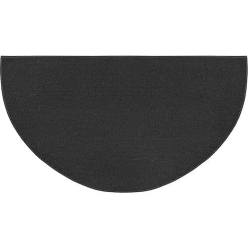 Fire Retardant Fiberglass Fireproof Carpet 32*60inch, Half Round Hearth Fireplace Area Rug Polyester Trim Non Slip Mat
