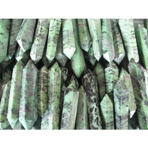WHOLESALE 1kg NATURAL Epidote & ruby crystal quartz DT WAND POINT