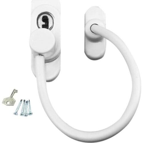 Anti-theft Zinc Alloy Child Safety Lock With Key Falling Window Restrictor Lock Security Kids Baby Door Window Latches Locks