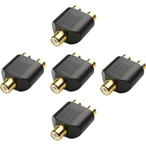 LBSC Gold Plated RCA Split Adapter 5-Pack