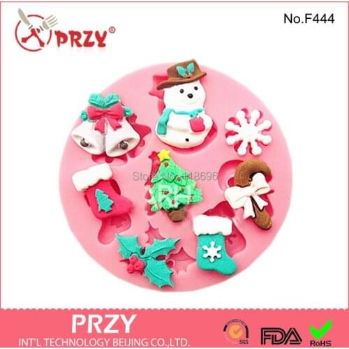 Christmas series Silicone Mold Cake Decoration Fondant Cake Mold Food Grade Silicone Mould Jelly mold
