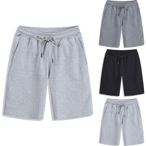 Summer Men Solid Color Straight Loose Beach Pants Men Shorts Casual Comfortable Outdoor Fashion Loose Stretch Five-Point Shorts
