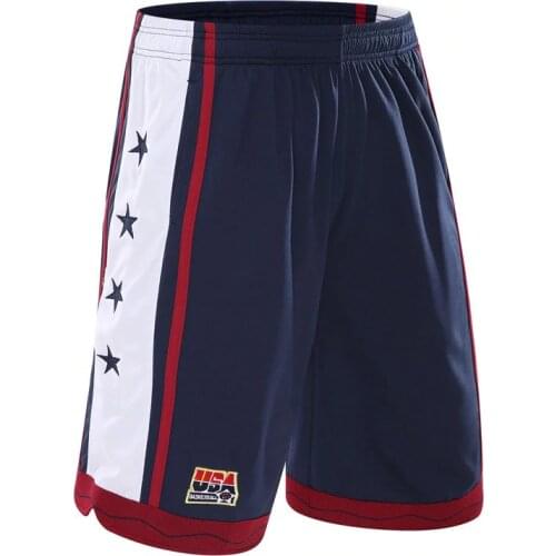 NEW 2021 Sport Athletic USA Basketball Shorts Training Men Active Shorts Loose Pockets Mens Summer Running Fitness Jogging short