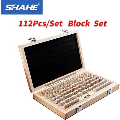 Shahe 112Pcs/Set 1 grade 0 grade Block Gauge Caliper Inspection Block Gauge Measuring Tools