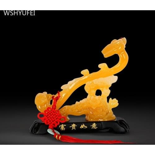 Traditional Wishful Resin Home Ornaments Living Room Wine Cabinet Decoration Accessories Opening Lucky Money Gift Crafts